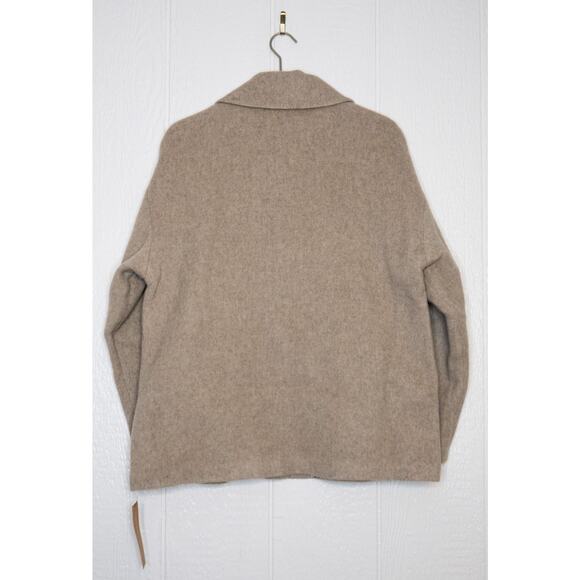 REFORMATION 'Rocky' Oversized Wool Shirt Jacket in Beige US L NWT - Picture 9 of 13